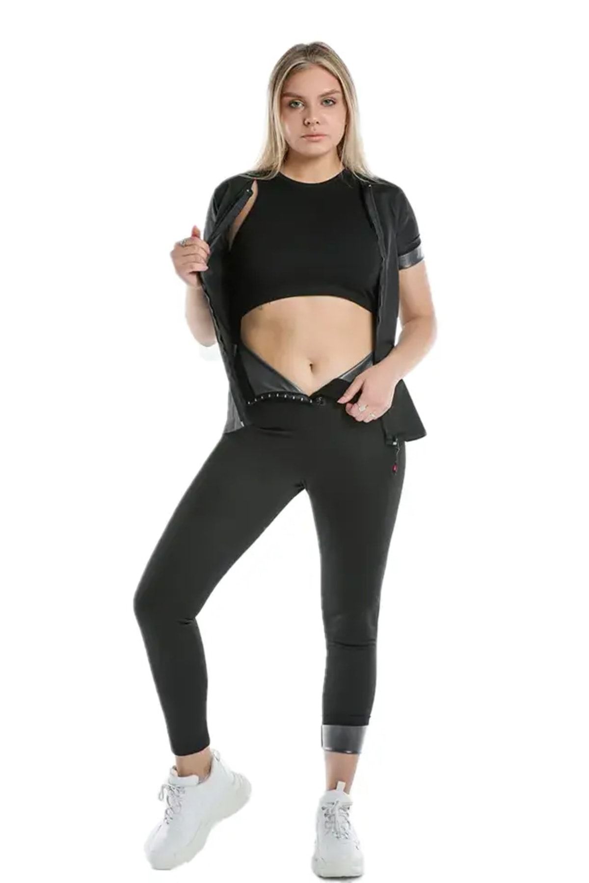 Viselya Set Badi Pentru Saună Cu Fermoar Termic Și Agrafat Femeie - 5XL