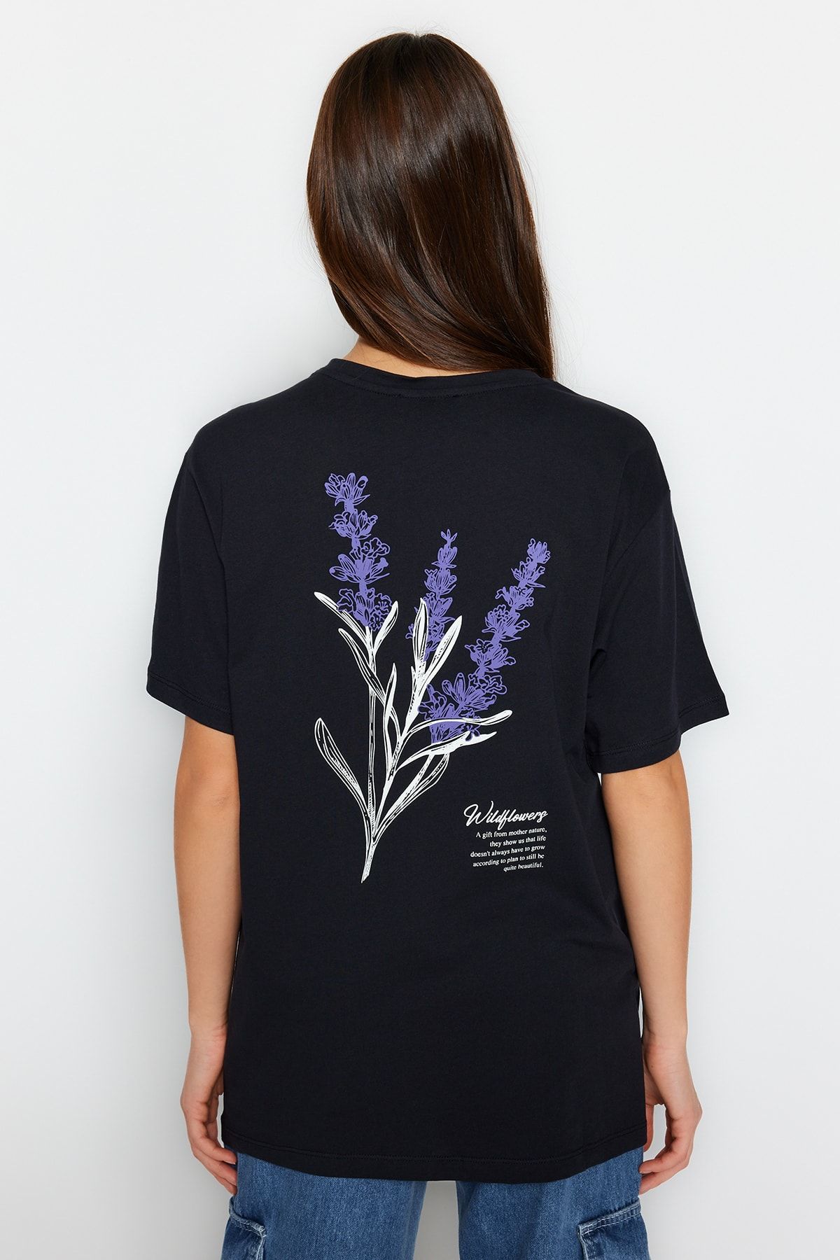 Trendyol Collection T-Shirt Dunkelblau Boyfriend