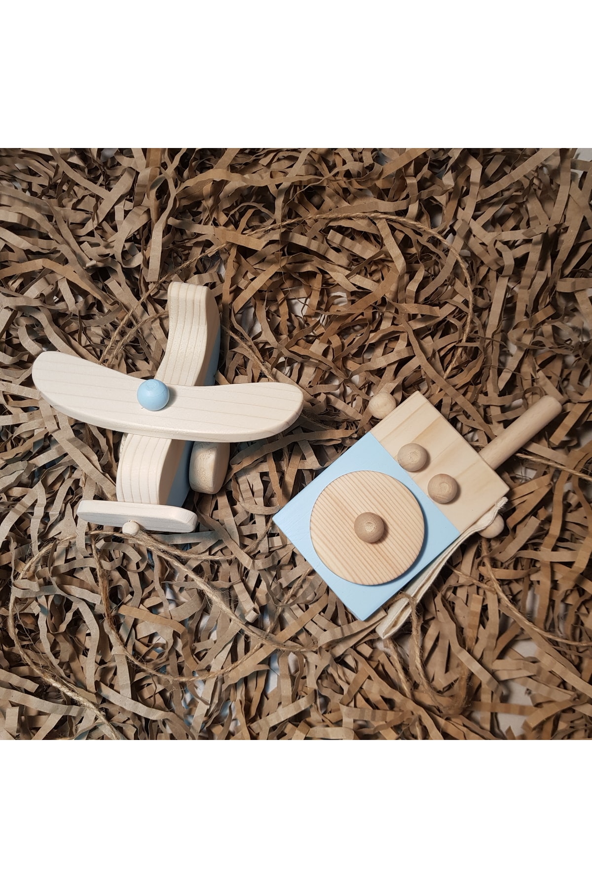 aswood Ahşap Montessori Baby Telsiz + Baby Uçak Oyuncak Set,waldorf Oyuncak,hediyelik Çocuk Oyuncağı +2 Yaş fotoğrafı 3 (önizleme)