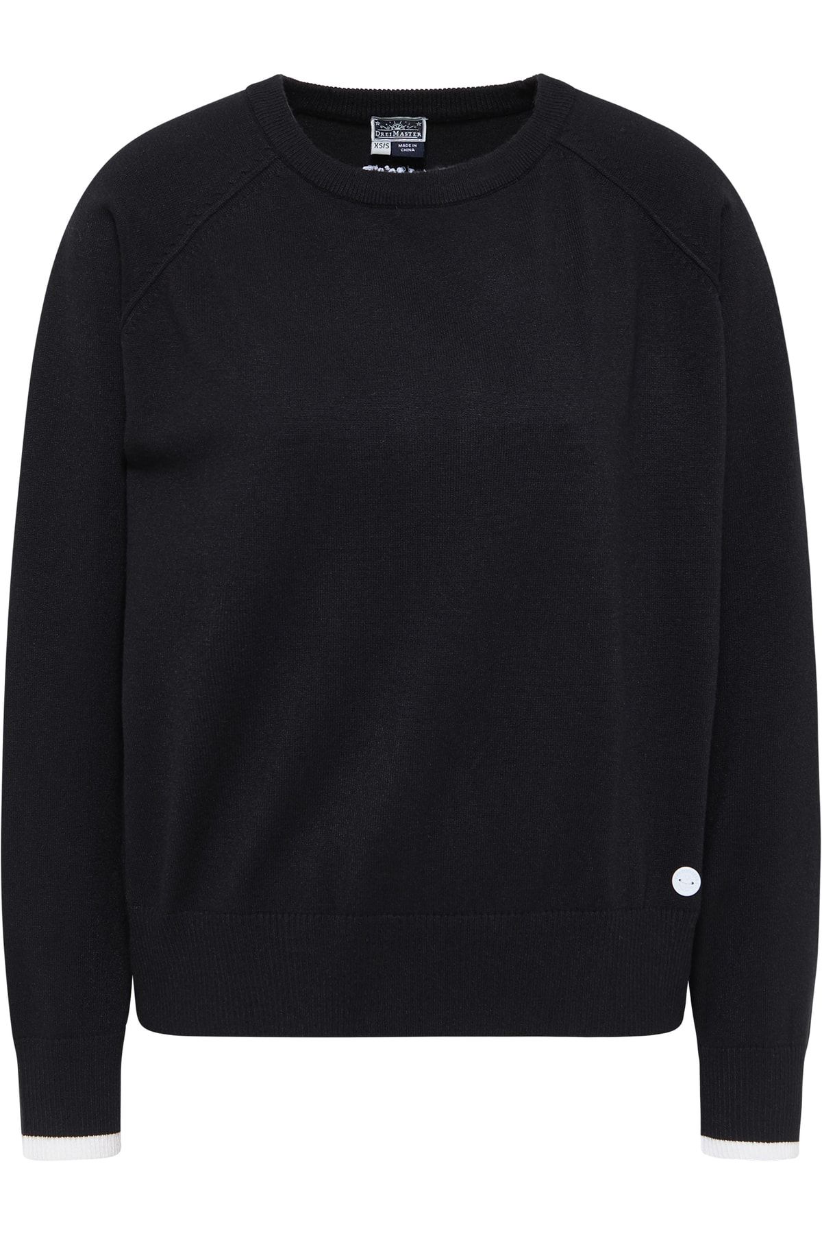 Dreimaster Pullover Schwarz Regular Fit Fast ausverkauft