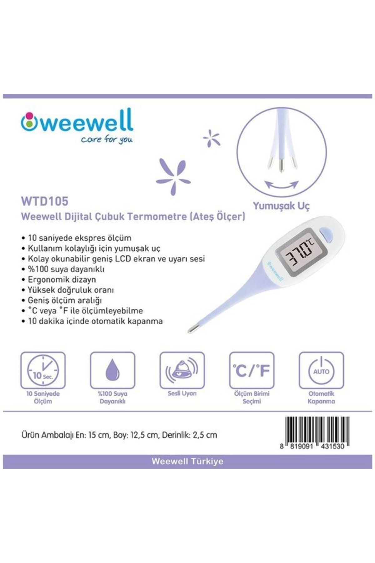WEEWELL-Digital Stick Thermometer - Jumbo LCD Display 3