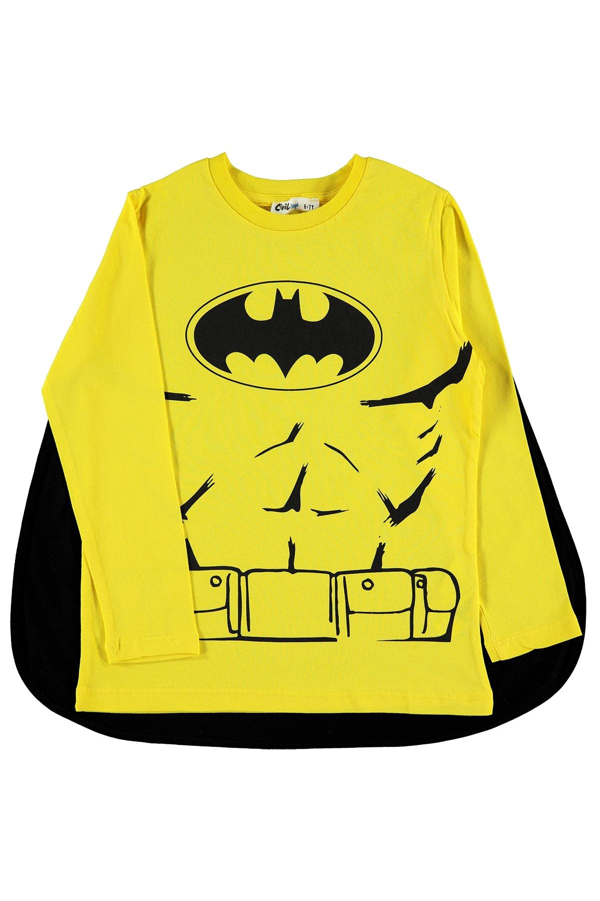 Batman Erkek Çocuk Pelerinli Sweatshirt 10-13 Yaş Sarı 19C666042K21