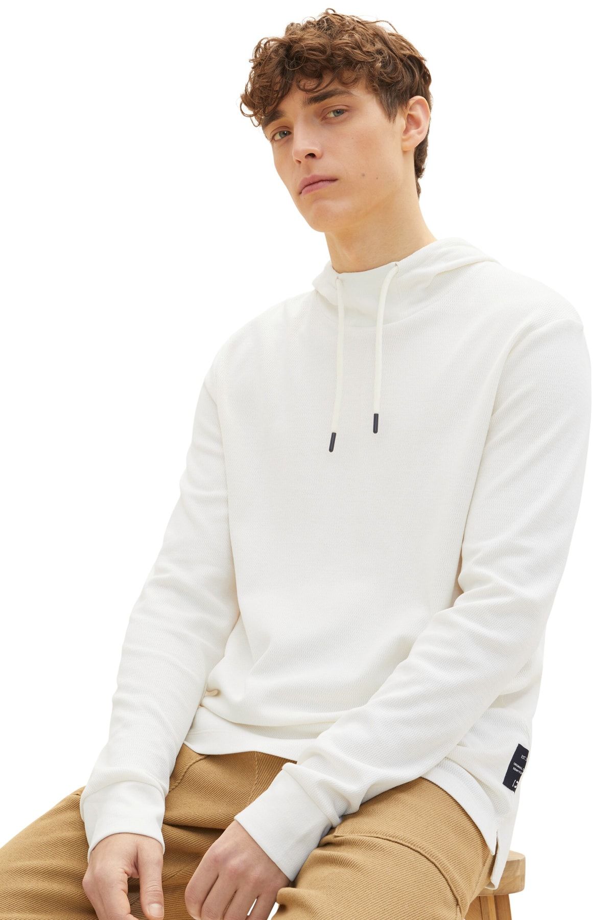 Tom Tailor Denim Sweatshirt - White - Regular fit - Trendyol