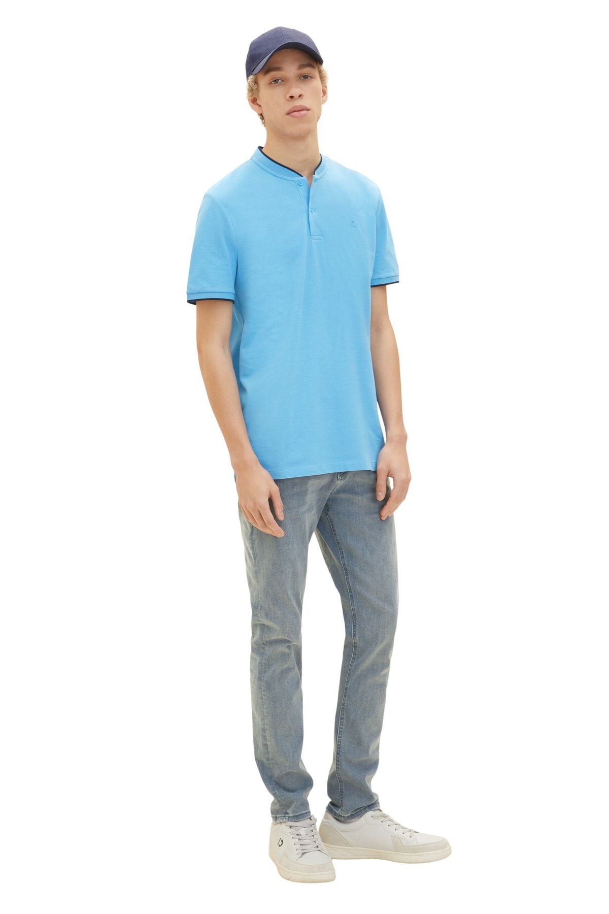 Tom Tailor Denim Polo Blue fit - T-shirt - Regular - Trendyol