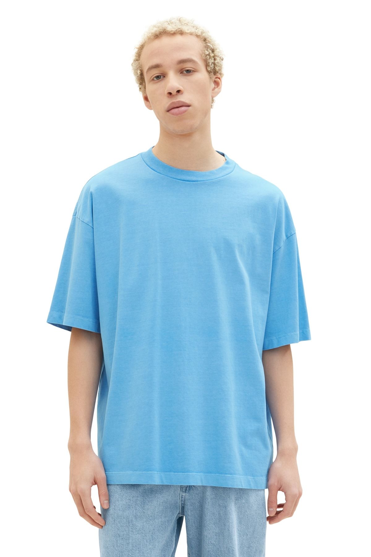 Tom Tailor Denim Men\'s rainy sky blue T-Shirt - Trendyol