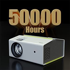 Emotn C1 Projector, Mini Projector with WiFi Bluetooth 5.1, 1080P Supported  Portable Projector, 8500Lux 200 Movie Projector with HiFi Speaker, 50000H