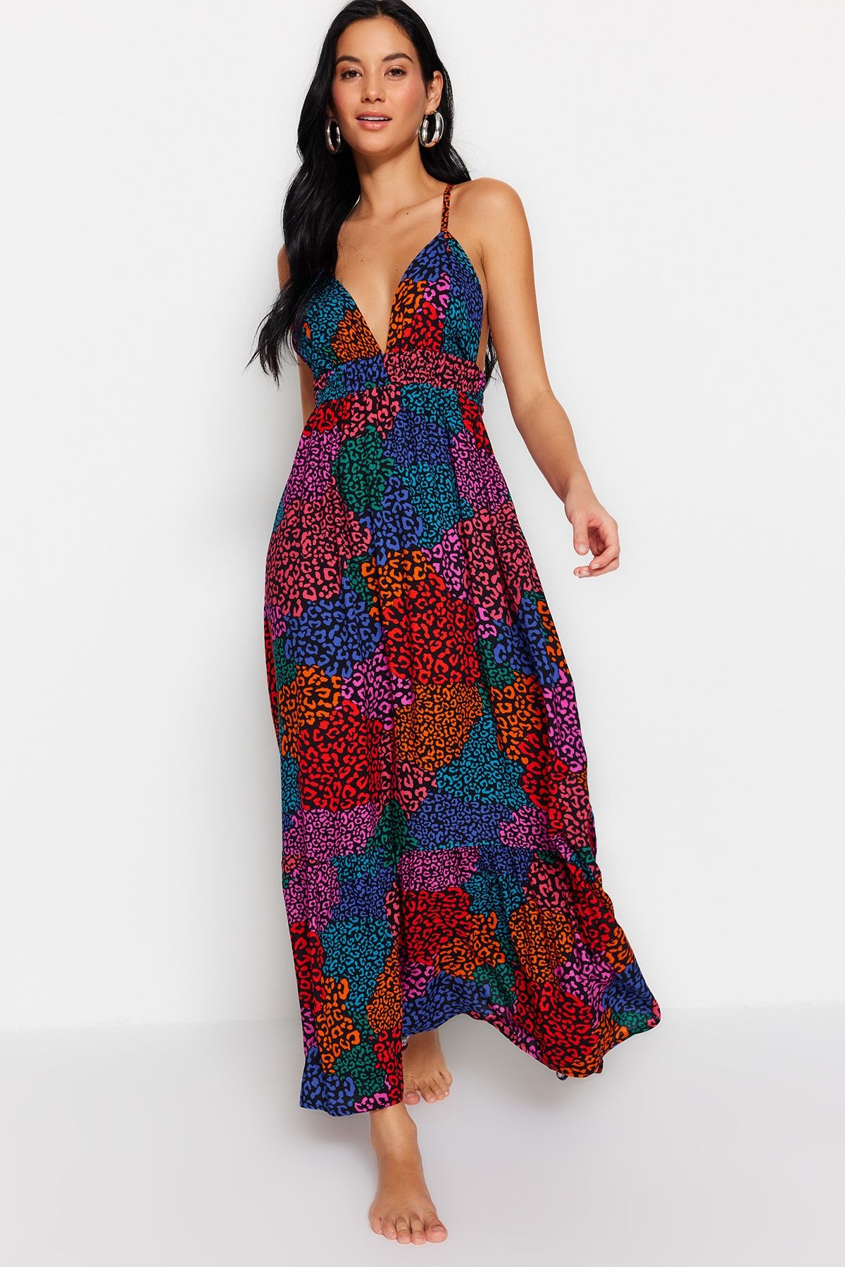 Peacock maxi dress forever 21 on sale