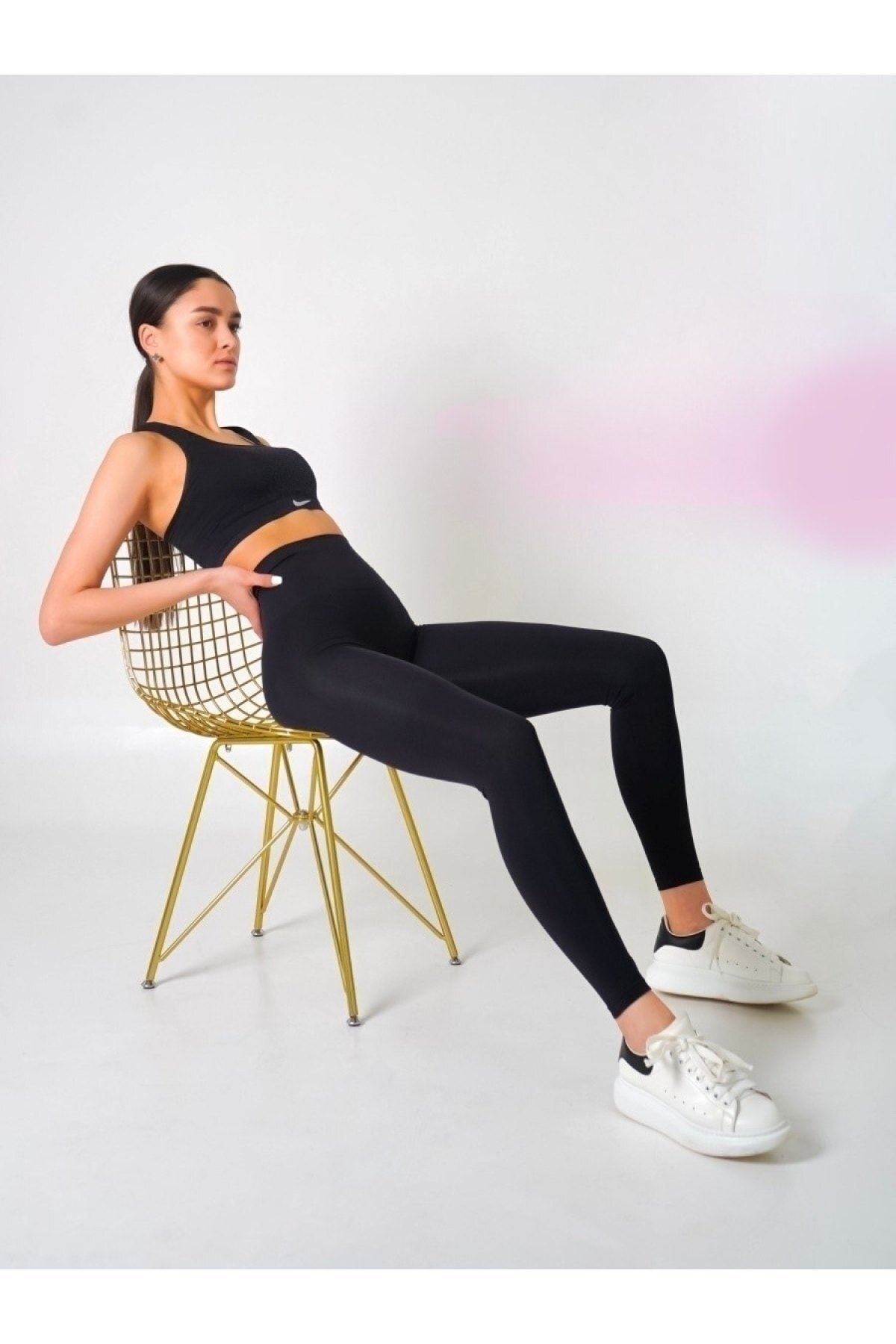 MİSTİRİK Țesătură Tricotată Mienmis Strângere Modelare Eficientă Corset Fără Sudură Colanți Culoare Neagră E43 Femeie - 3XL