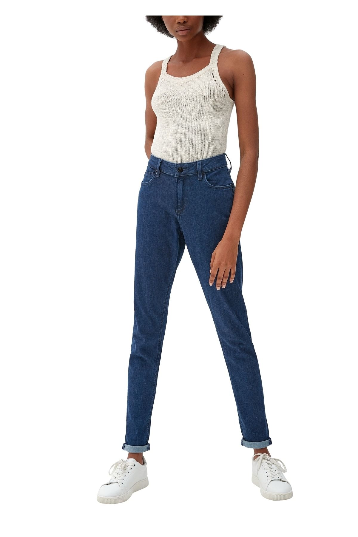 QS by s.Oliver Jeans Blue Cigarette pants Trendyol