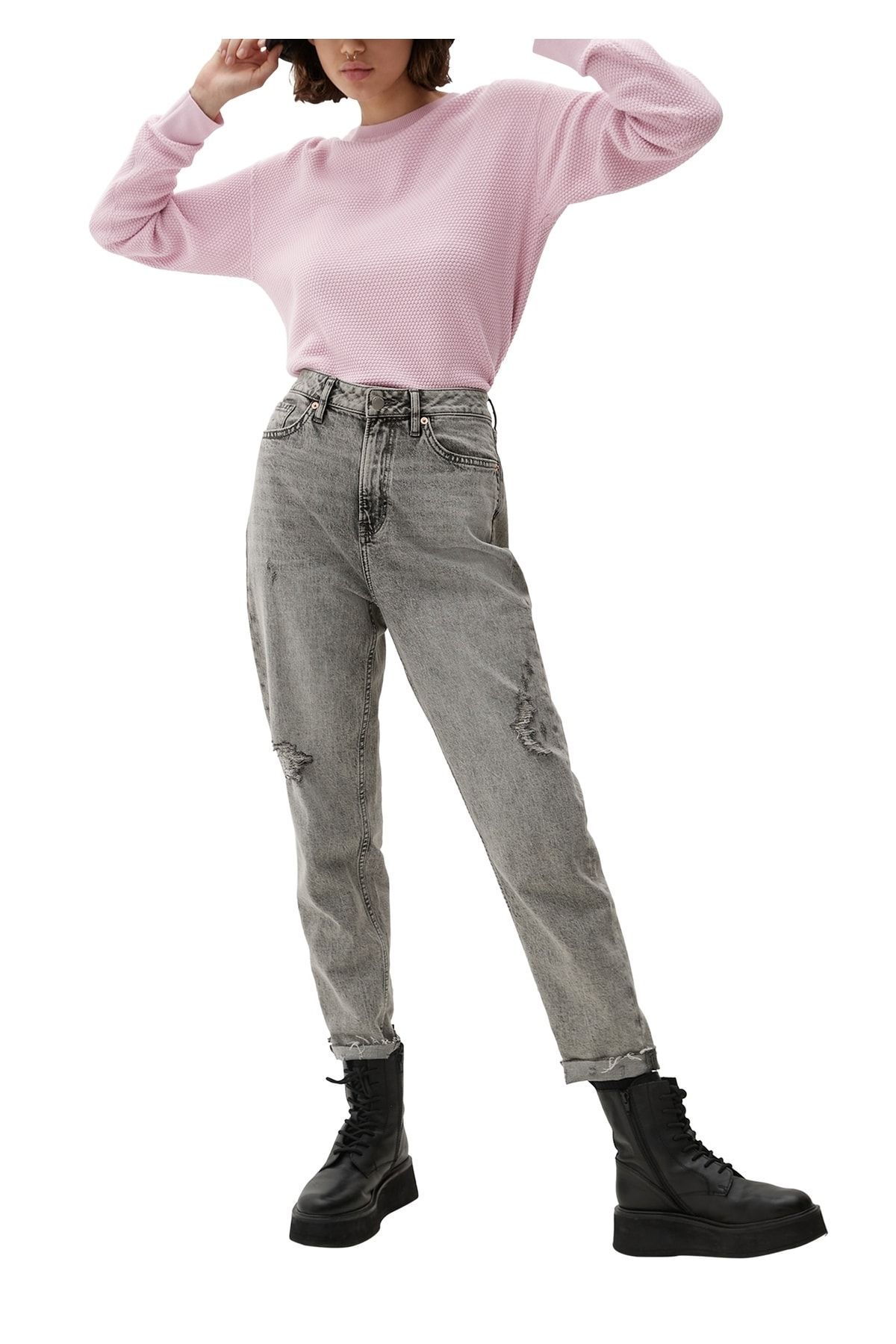 QS by s.Oliver Pullover Rosa Regular Fit