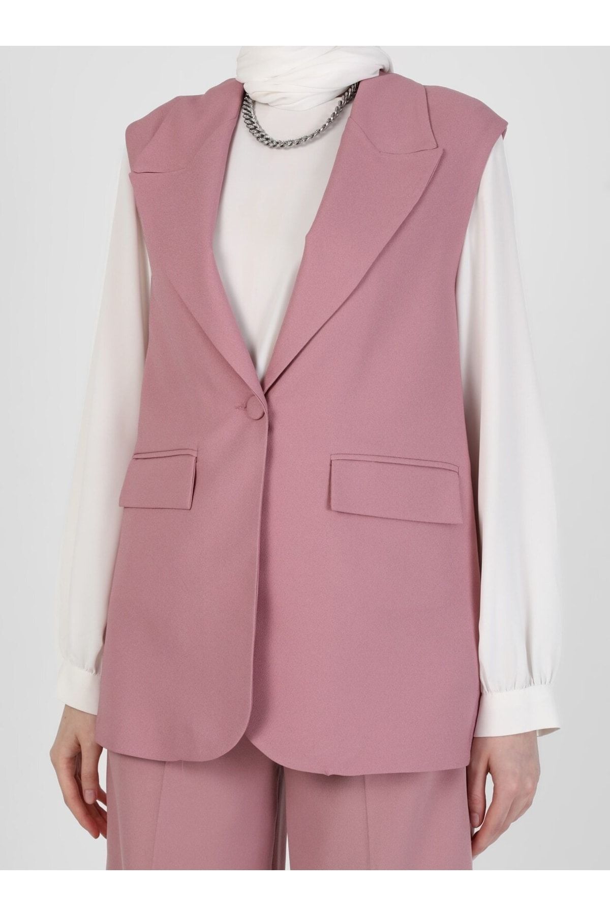 Refka-Weste mit Taschendetail - Getrocknete Rose - Damen 5