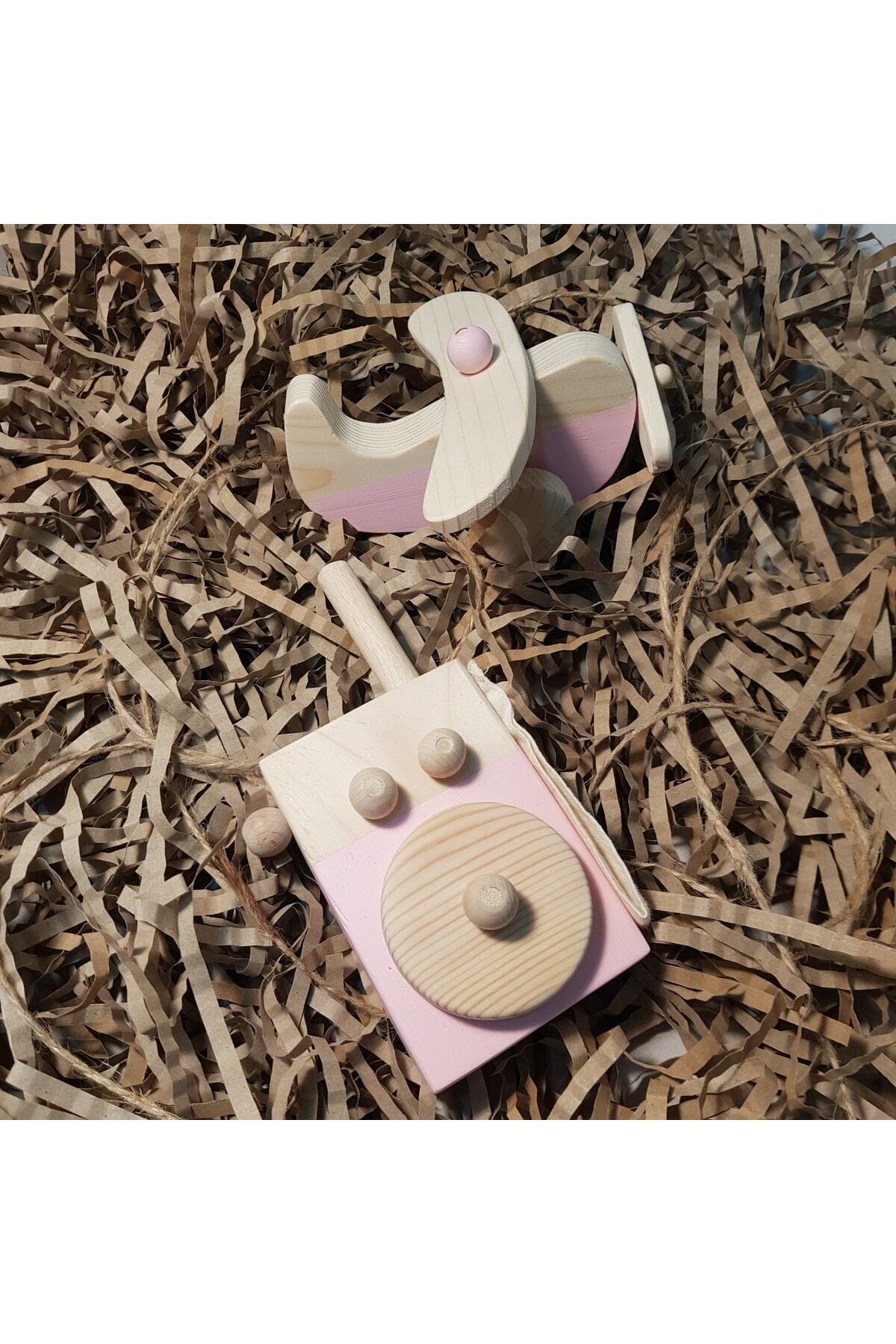 aswood Ahşap Baby Telsiz + Baby Uçak Oyuncak Set,waldorf Oyuncak,hediyelik Çocuk Oyuncağı +2 Yaş fotoğrafı 2 (önizleme)