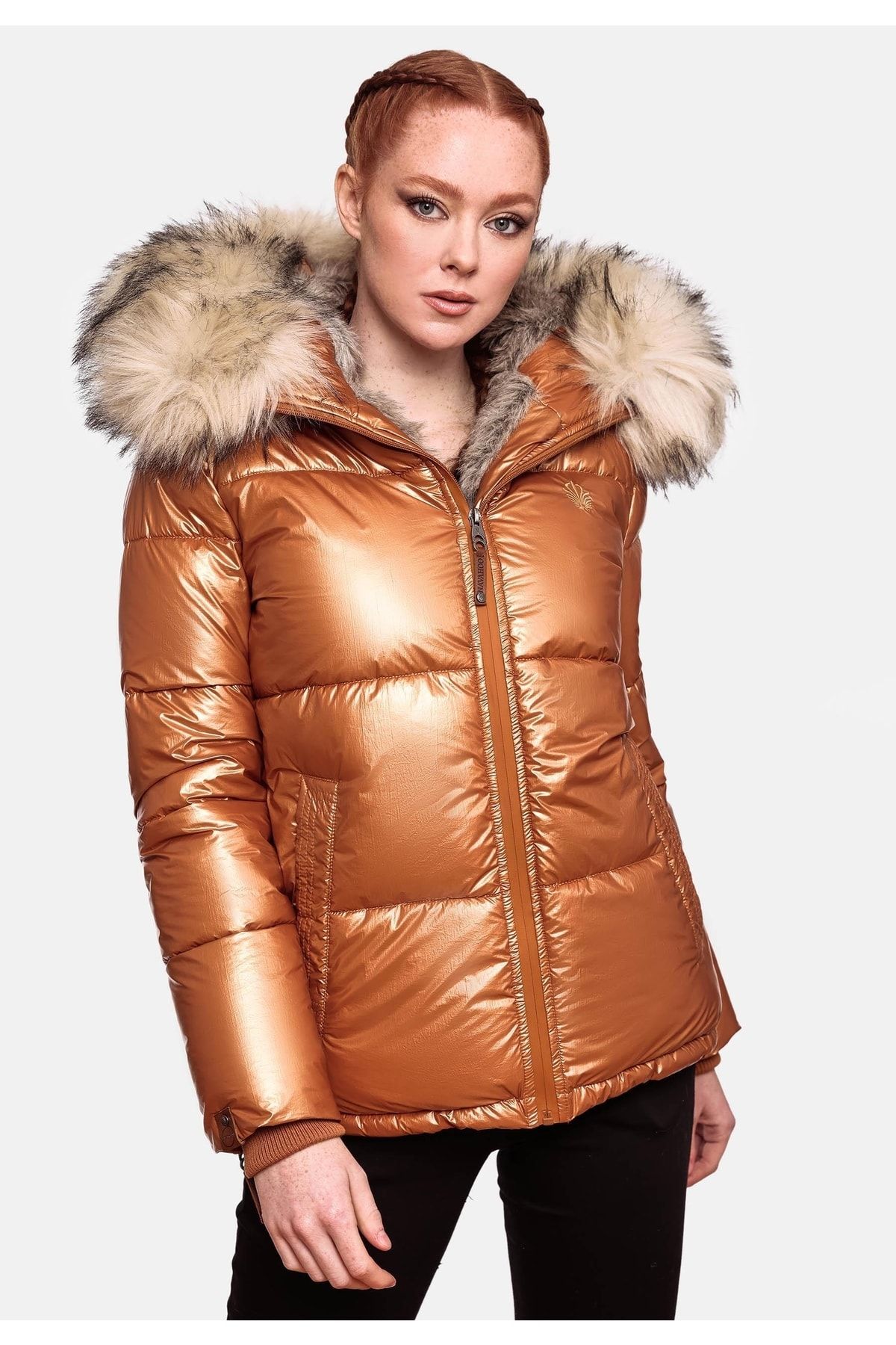Navahoo Winterjacke Braun Puffer