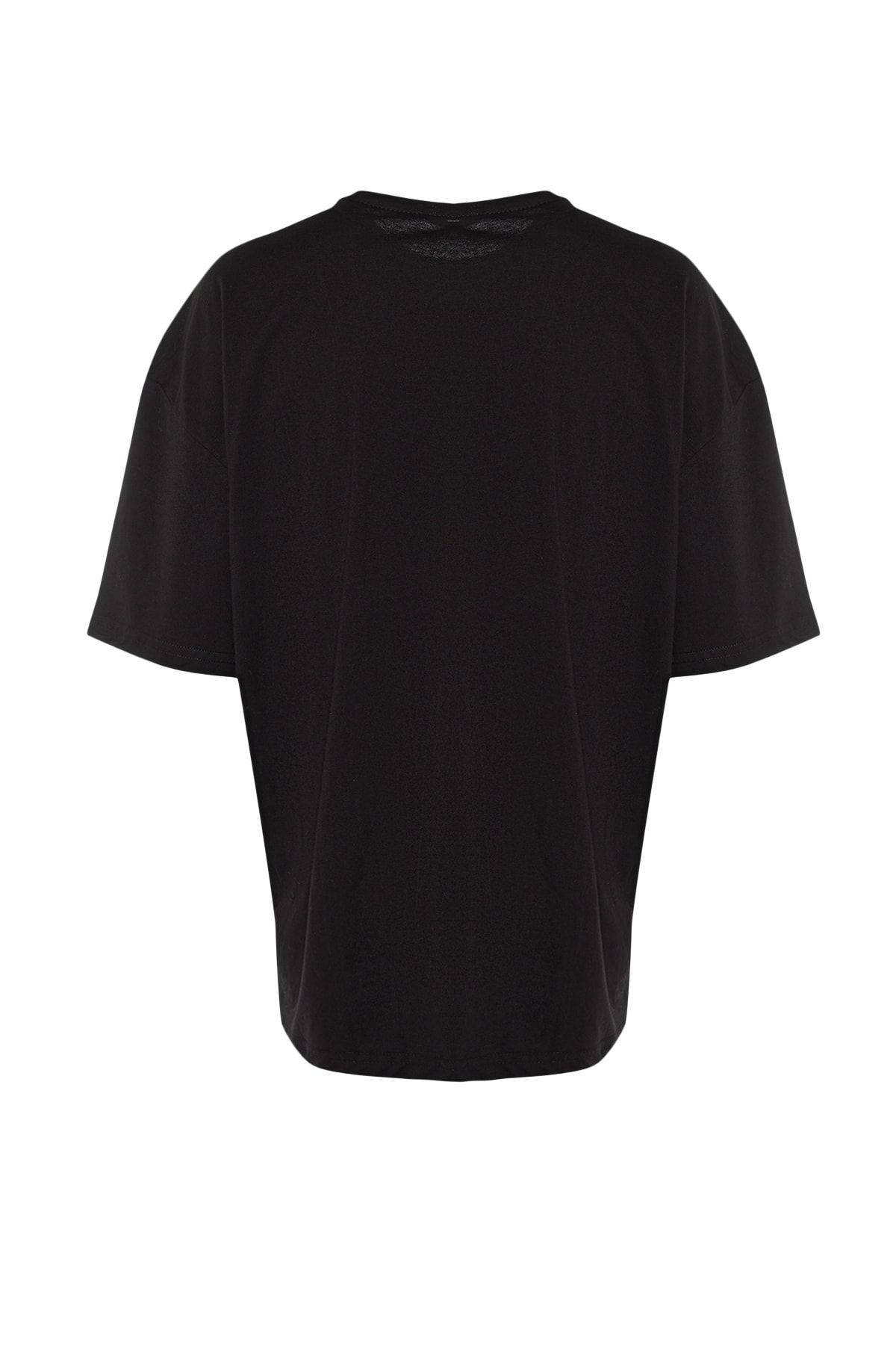 Trendyol Collection Men's Black Oversize/Wide Cut Basic 100% Cotton T ...