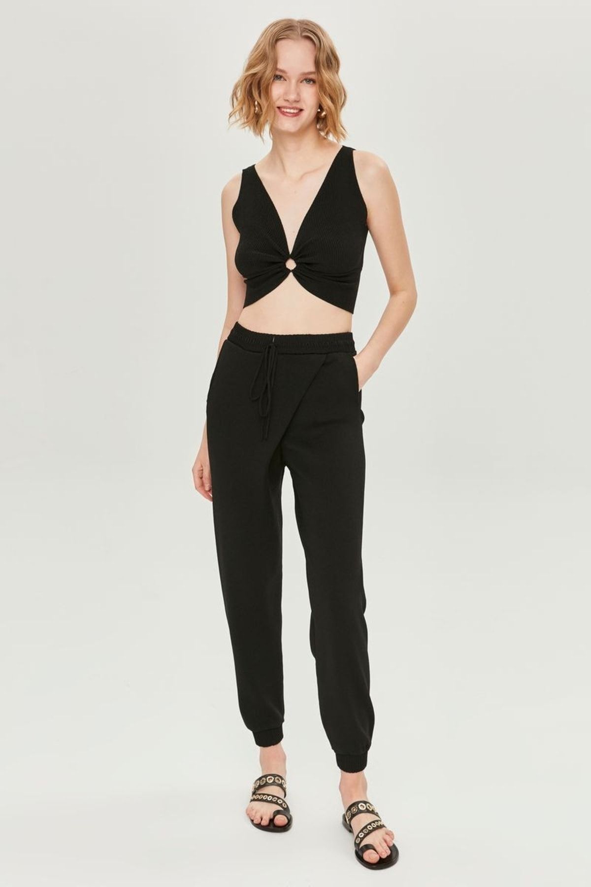 JOIN US Bluse Schwarz Regular Fit FN6393