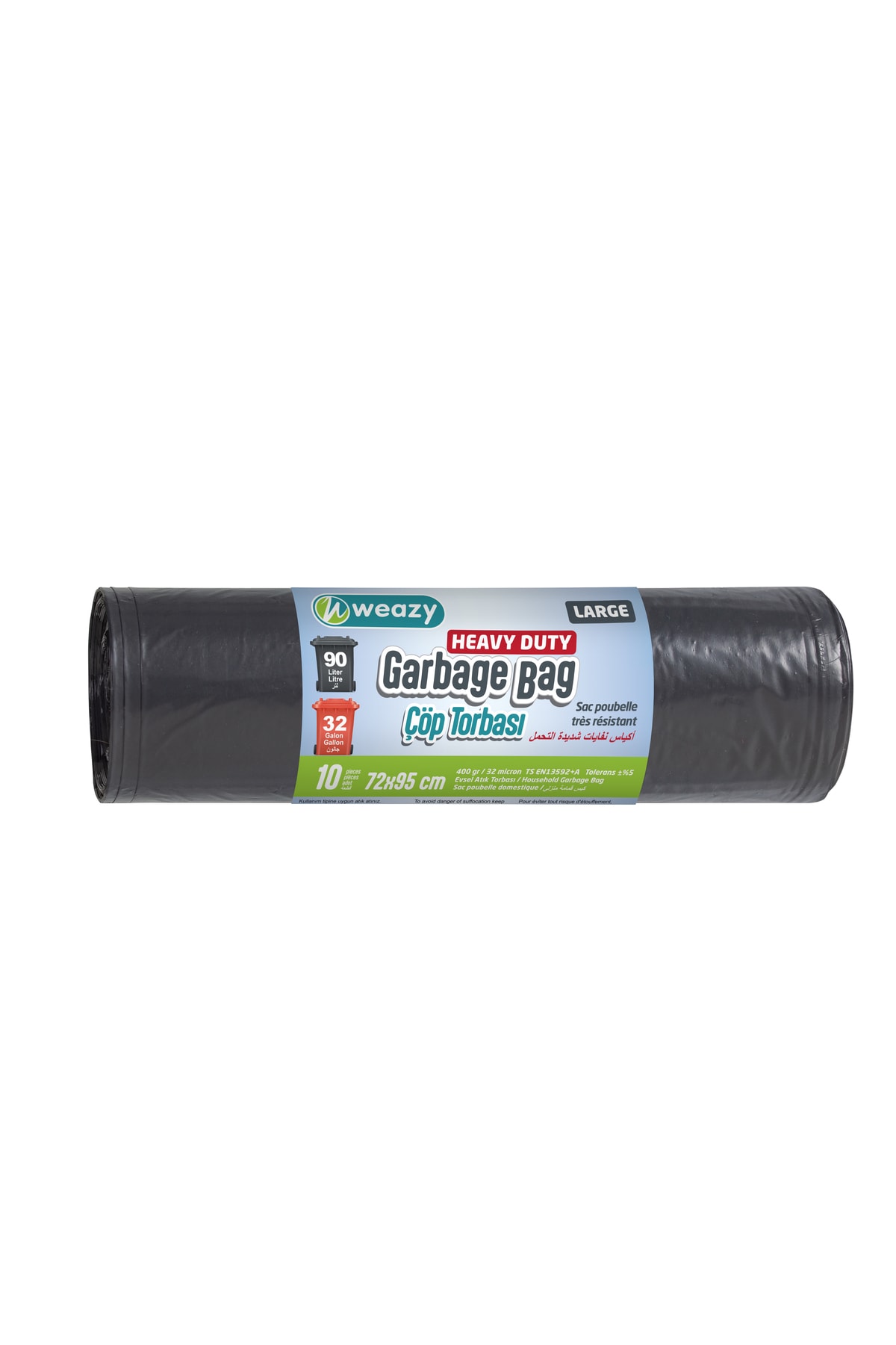 Weazy Large Heavy Duty 72x95 Cm Çöp Torbası 10 Adet
