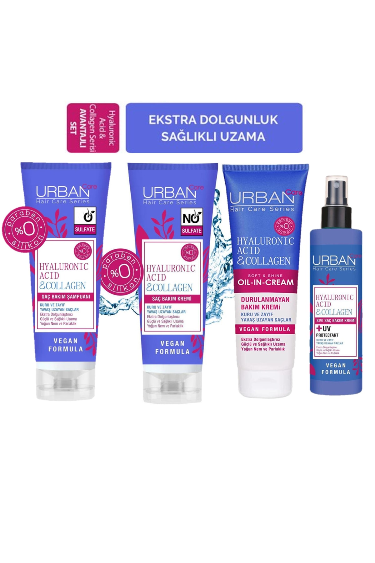 Urban Care Hyaluronic Acid & Collagen Kuru Ve Nemsiz Saçlar Bakım Seti
