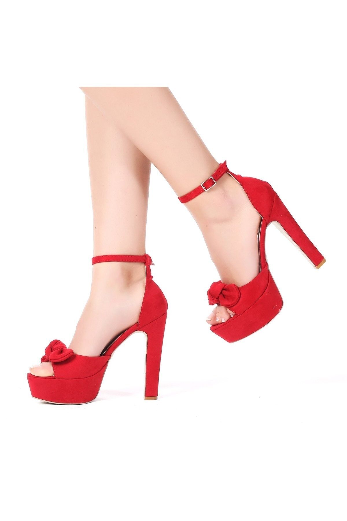 Stella Pendenza Genuine Leather Bow Tie Model 13 Cm Platform Heeled Women s Shoes Trendyol