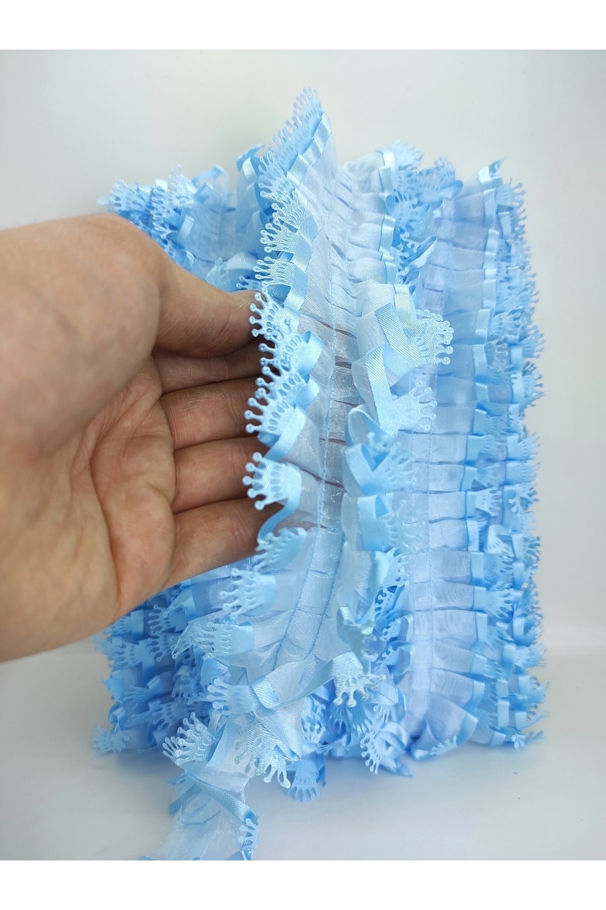GELD-Blue King Patterned Ruffle Ribbon – Ribbon 5