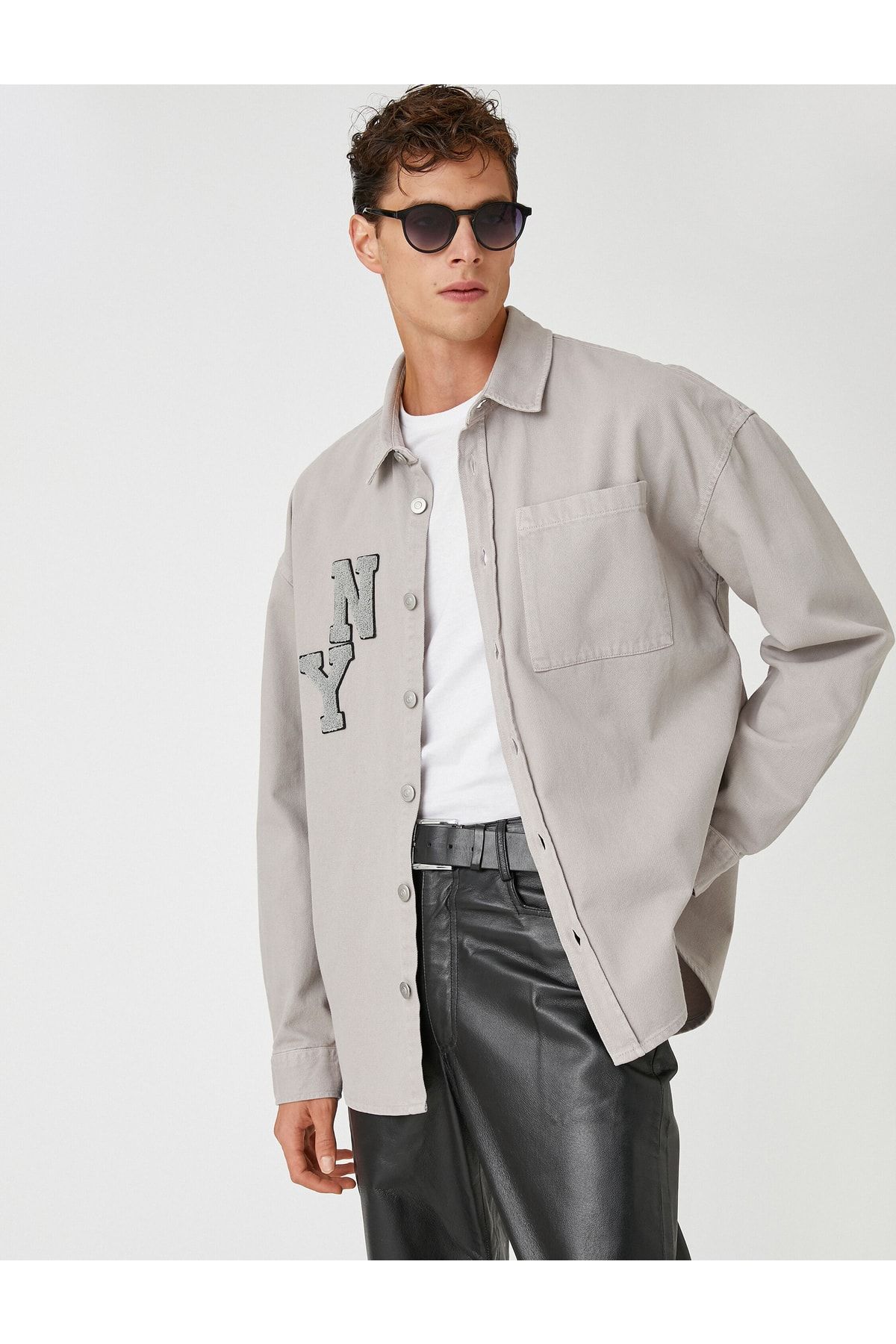 Koton Hemd Grau Relaxed Fit