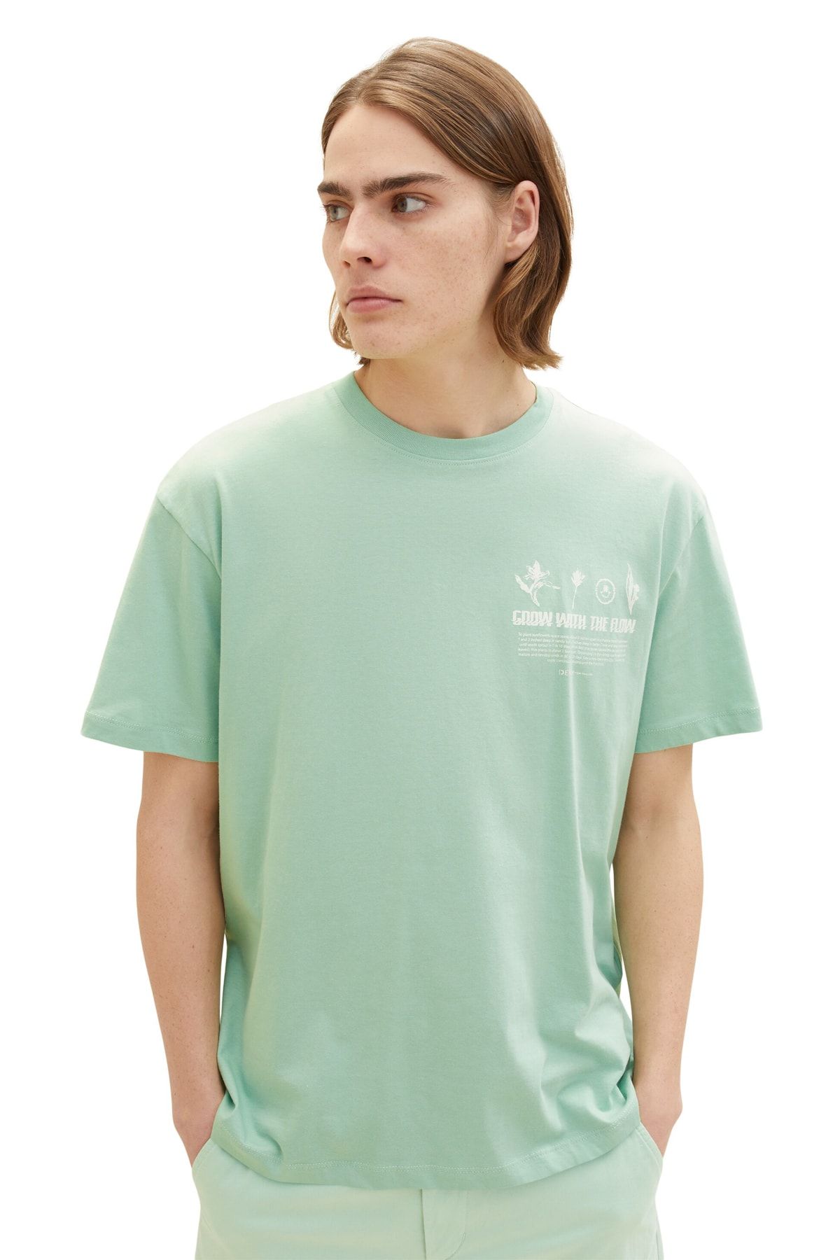 Tom Tailor Denim Men\'s placid green T-Shirt - Trendyol