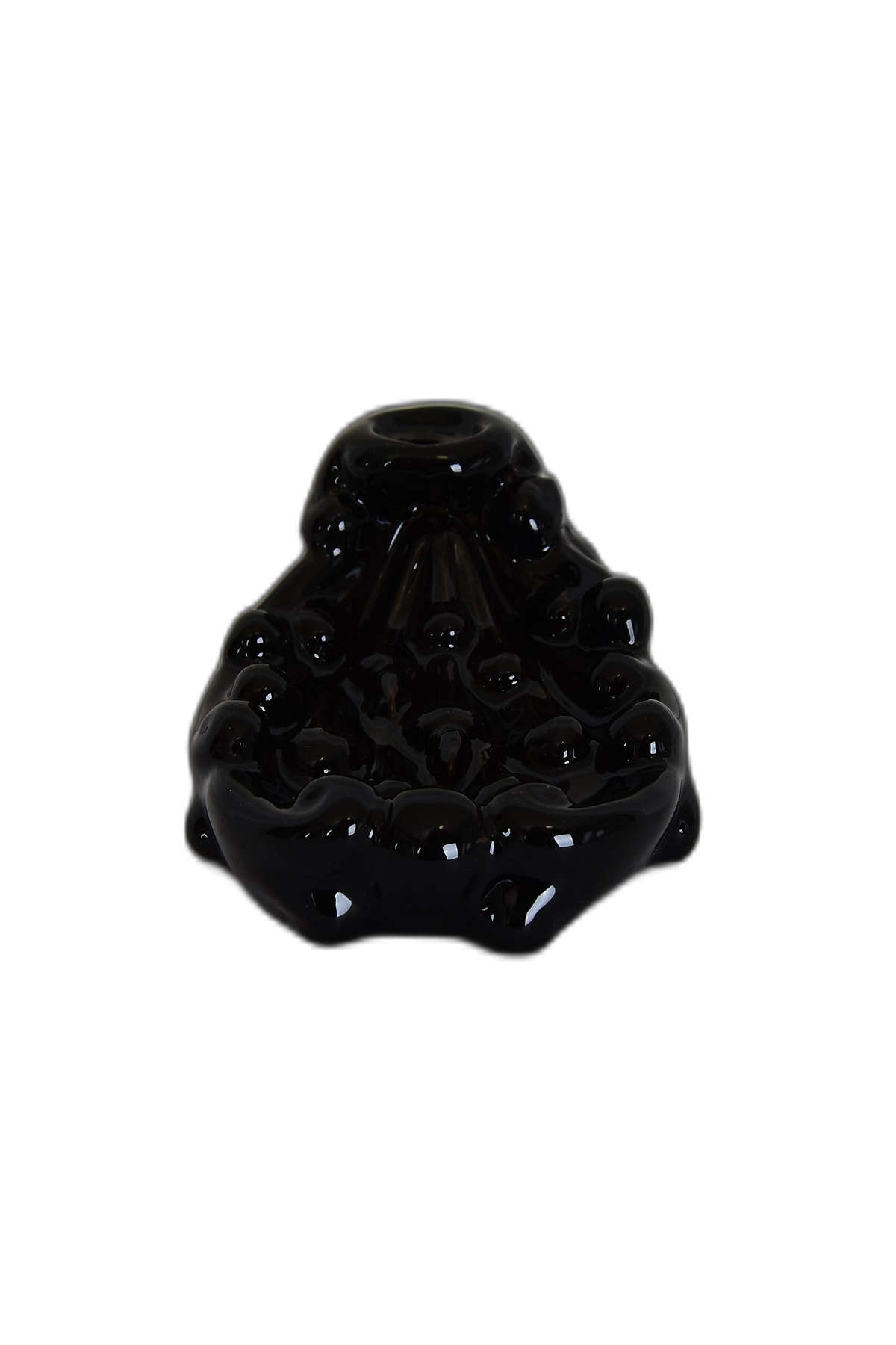 Backflow Incense Dish Ceramic Waterfall Black Backflow C0896