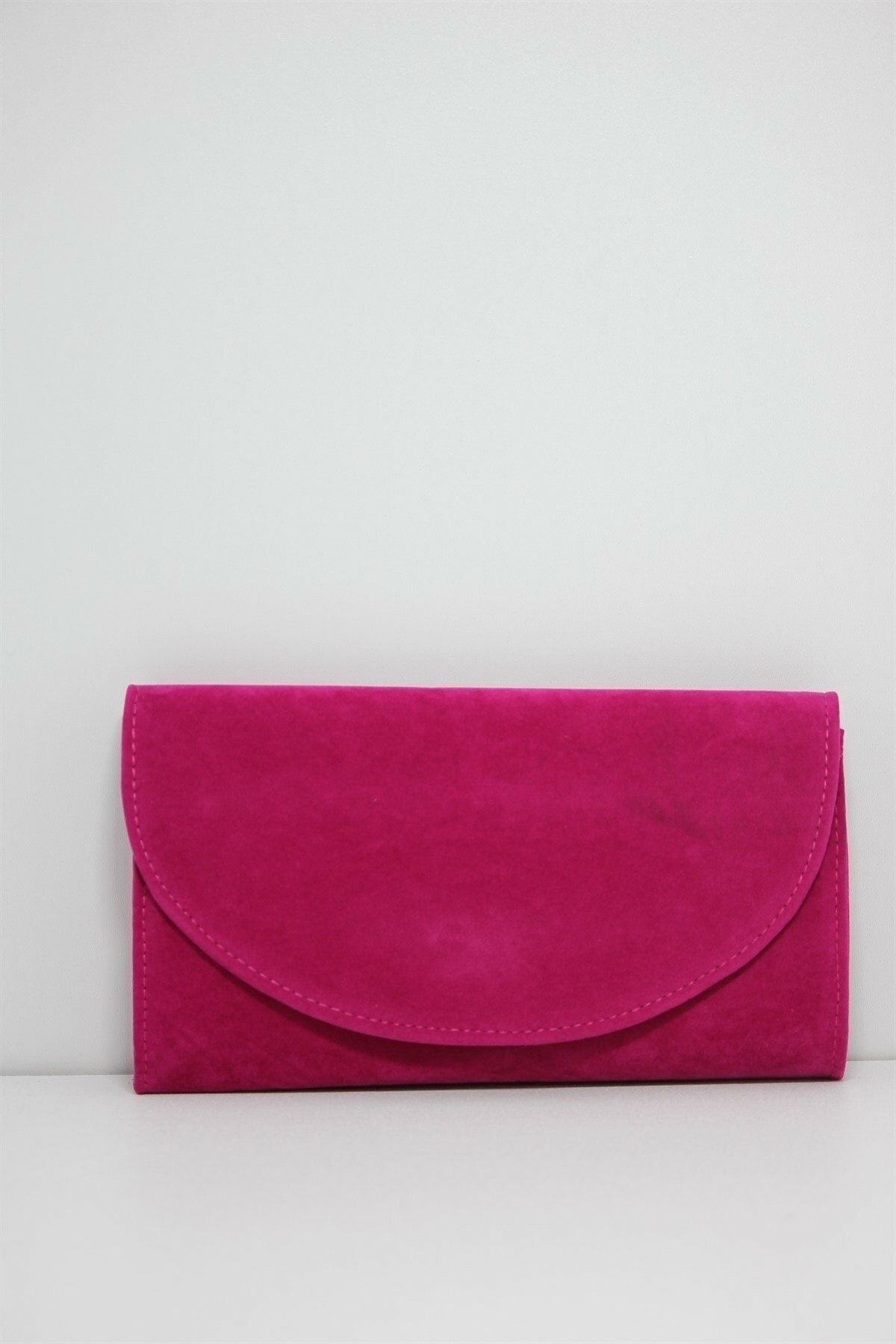 Dark pink on sale suede clutch bag