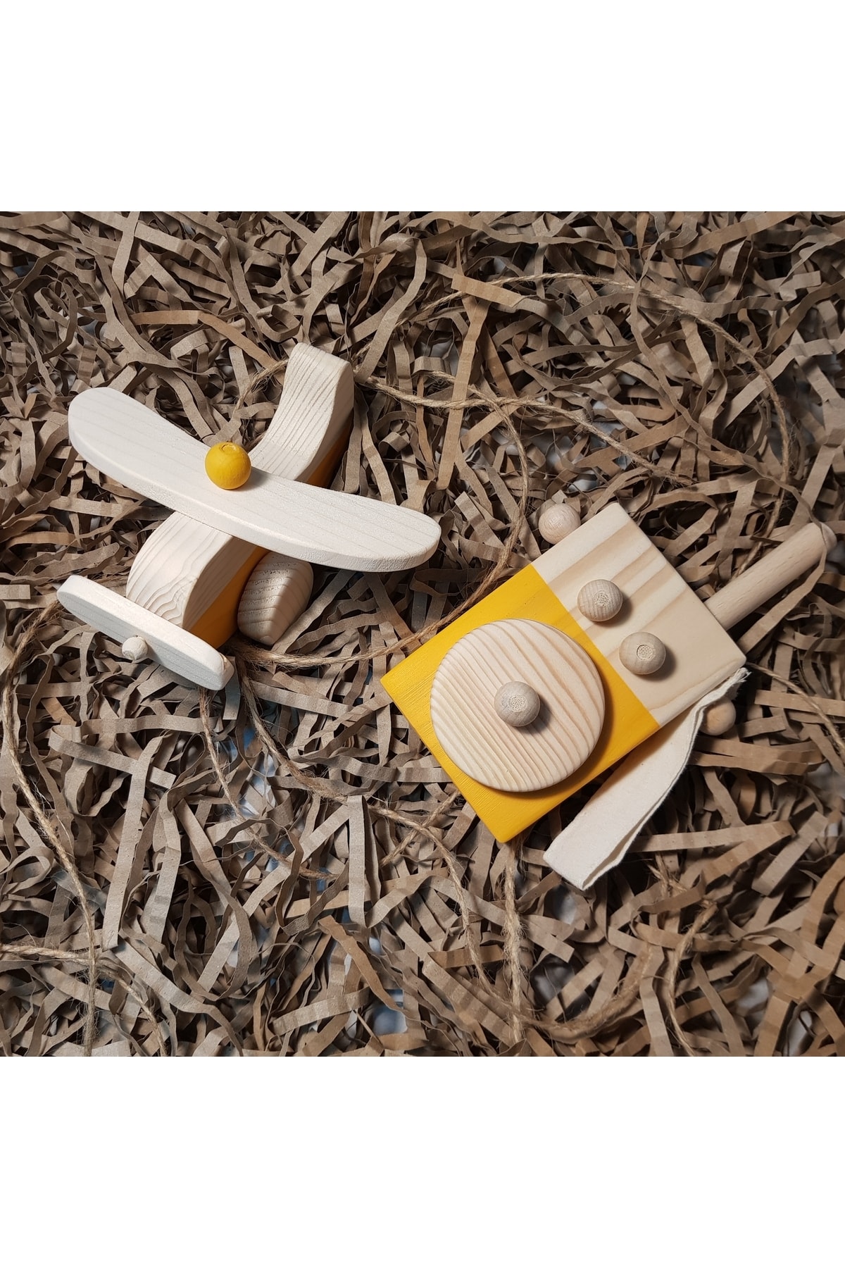 aswood Ahşap Montessori Baby Telsiz + Baby Uçak Oyuncak Set,waldorf Oyuncak,hediyelik Çocuk Oyuncağı +2 Yaş fotoğrafı 3 (önizleme)