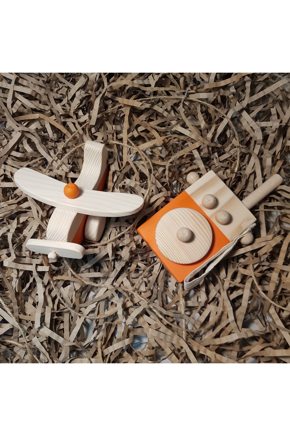 aswood Ahşap Montessori Baby Telsiz + Baby Uçak Oyuncak Set,waldorf Oyuncak,hediyelik Çocuk Oyuncağı +2 Yaş fotoğrafı 3 (önizleme)