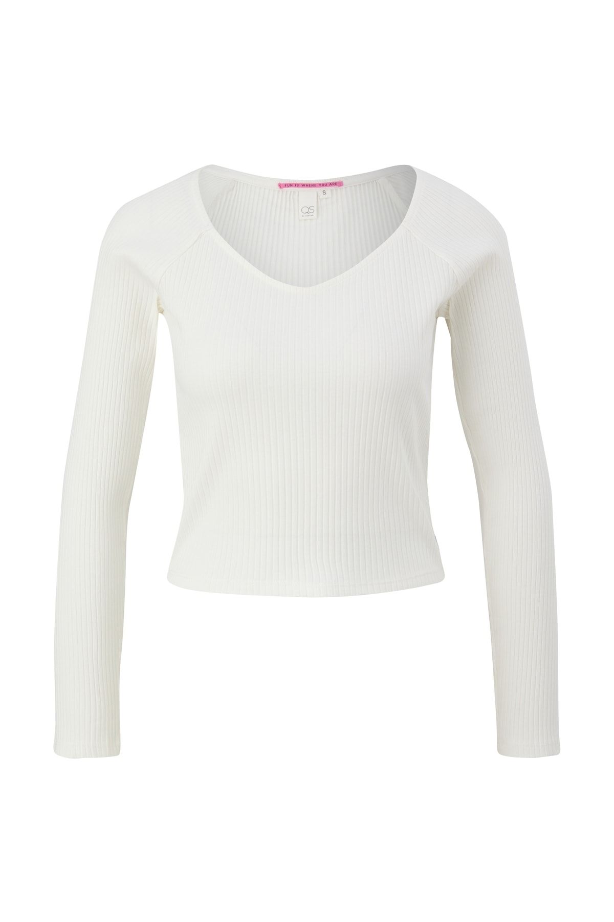 QS by s.Oliver T-Shirt Weiß Slim Fit