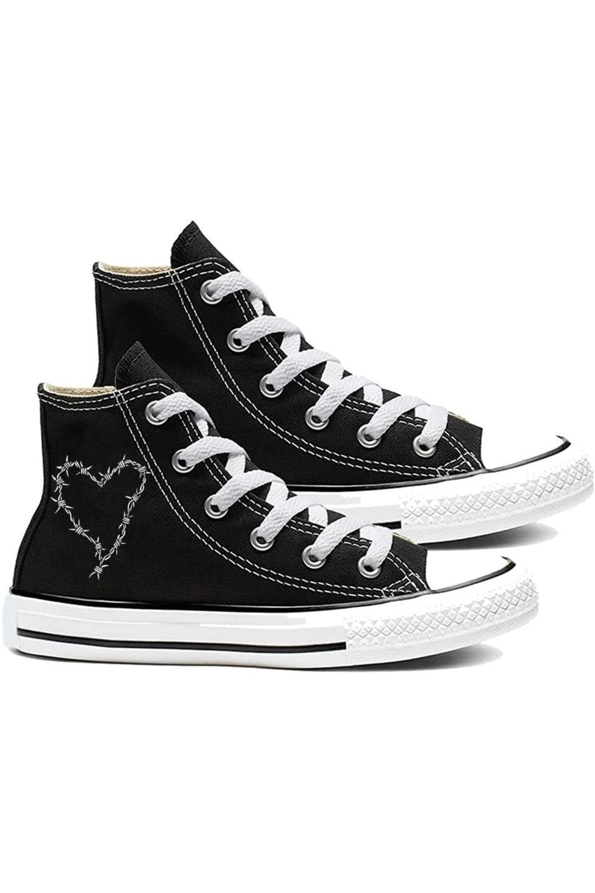 The Champs Printed Black Unisex Canvas Shoes