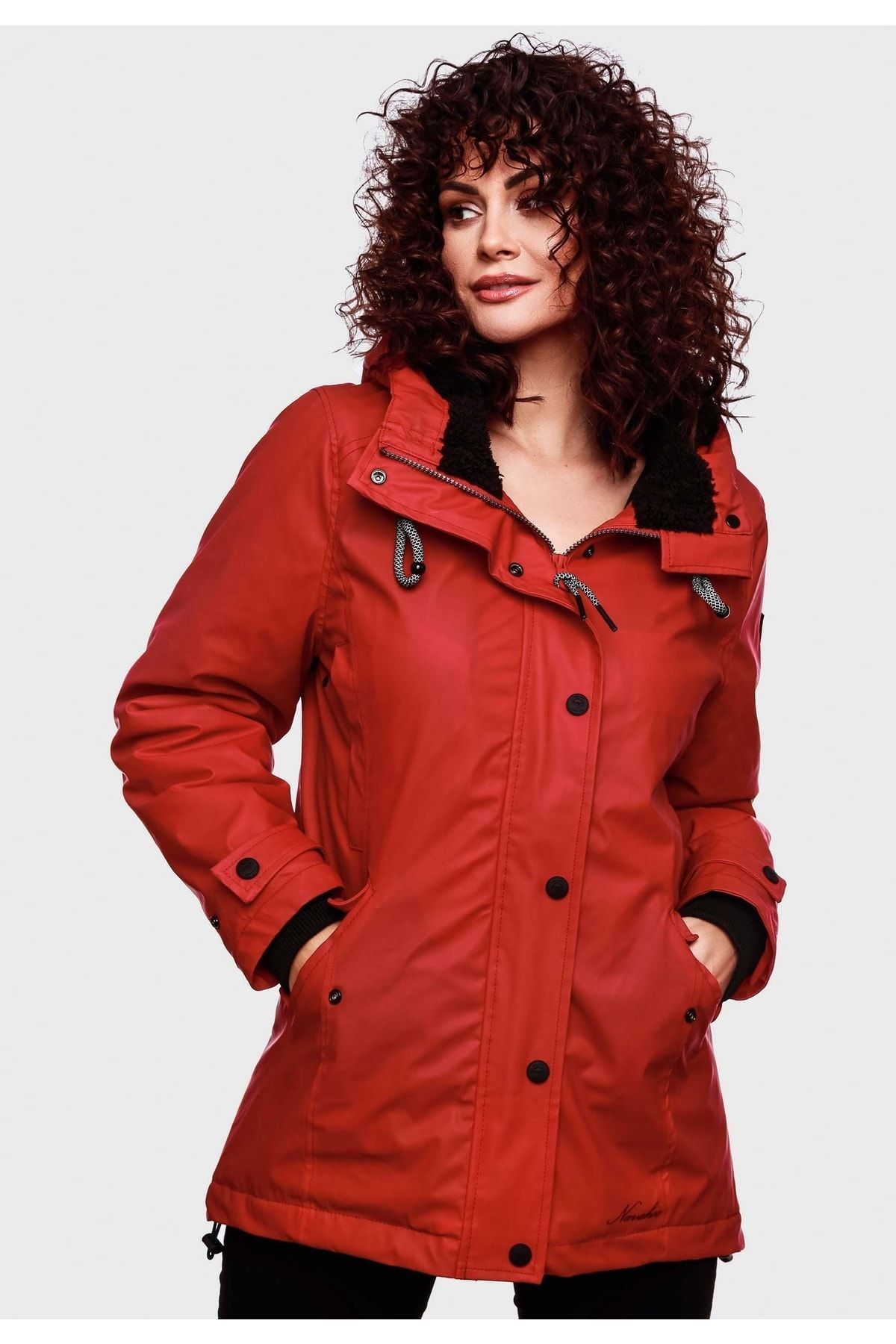 Navahoo Winterjacke Rot Parka