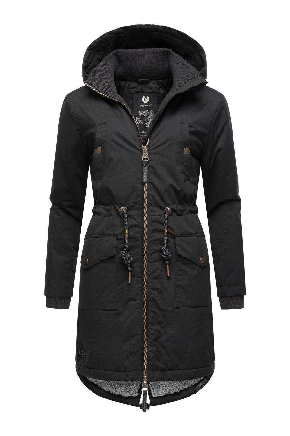 Ragwear Mantel Schwarz Basic