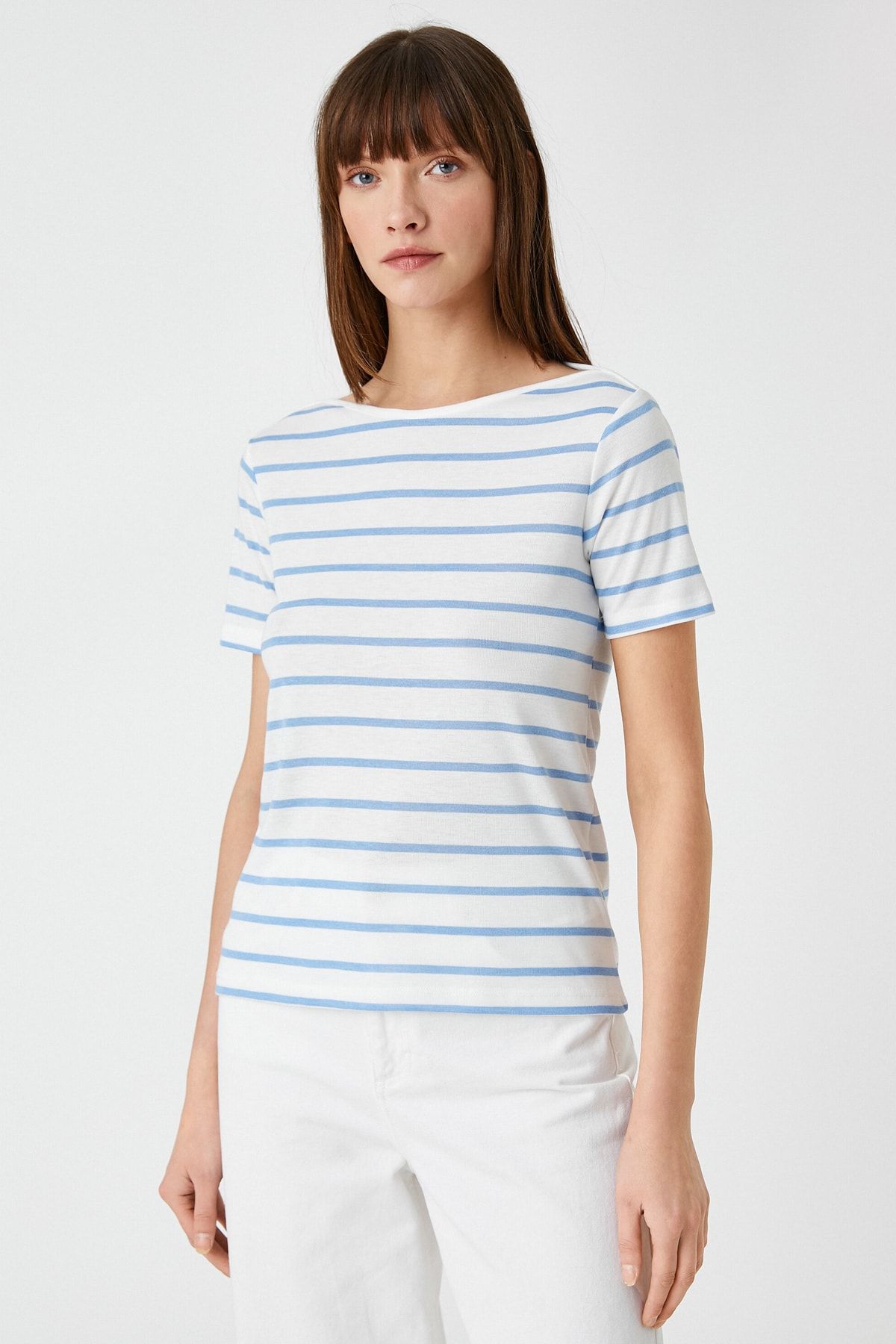 Koton T-Shirt Blau Regular Fit AR6026