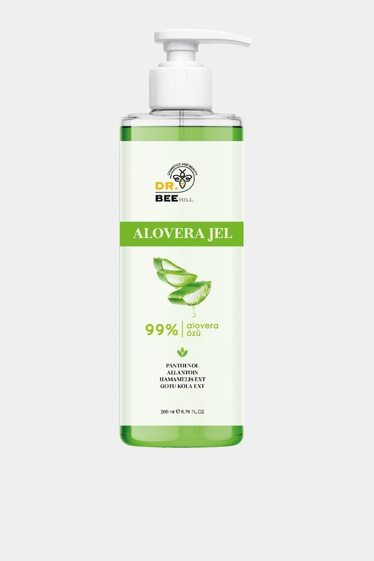 ژل آلوئه ورا ژل مرطوب کننده طبیعی با 99% عصاره آلوئه ورا 200 میلی لیتر Dr.bee hill