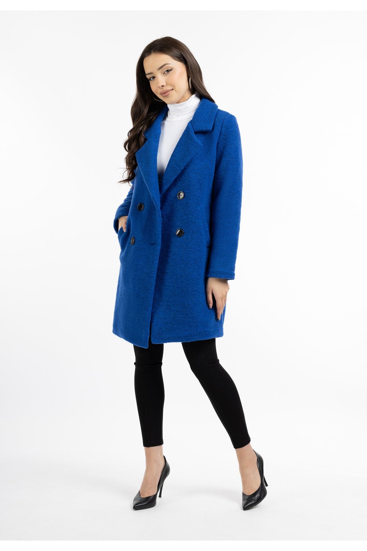 Faina Mantel Blau Basic Fast ausverkauft