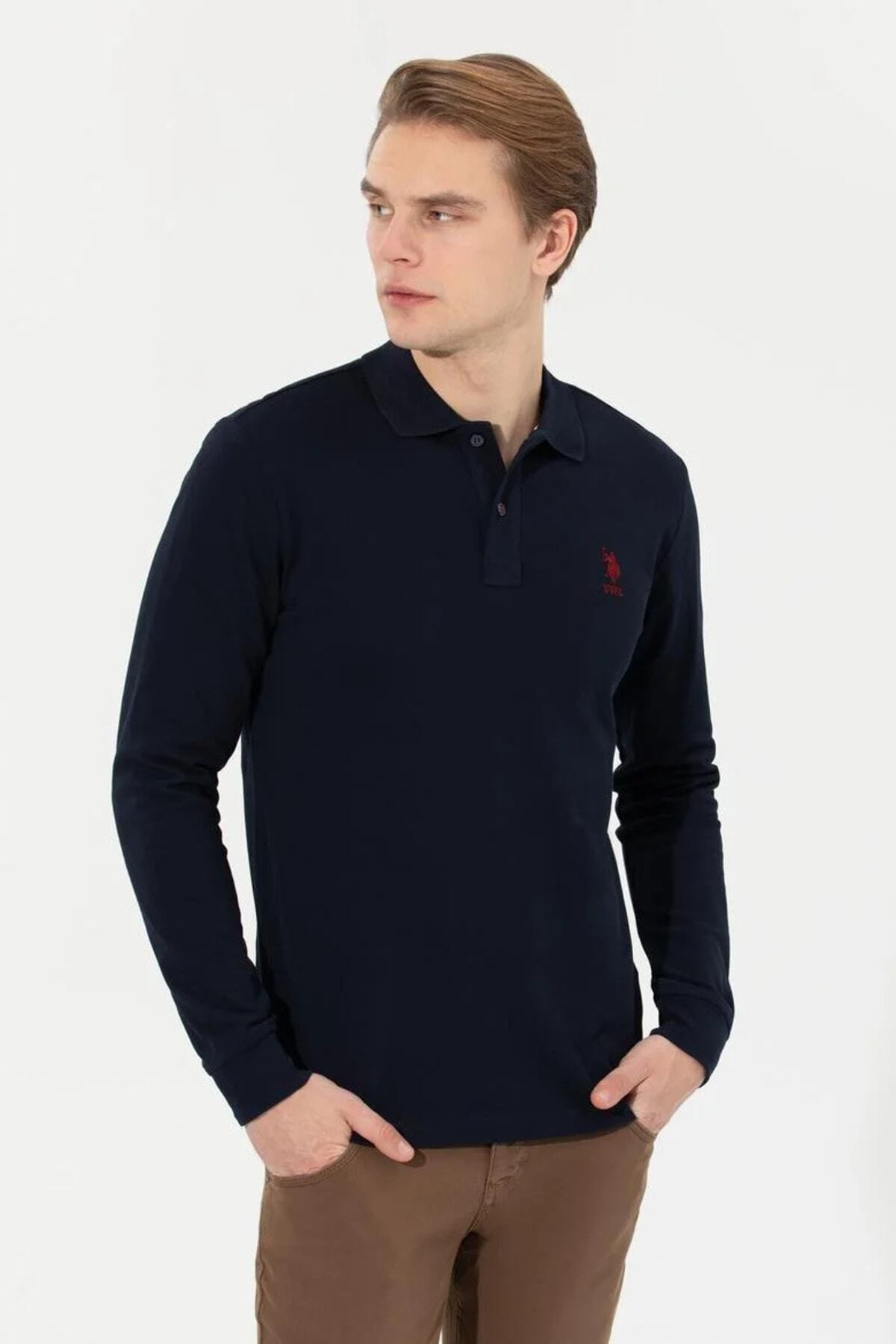 سویشرت مردانه یقه پلو | یو اس پولو U.S. Polo Assn. G081SZ082.000.145426 - تصویر 3