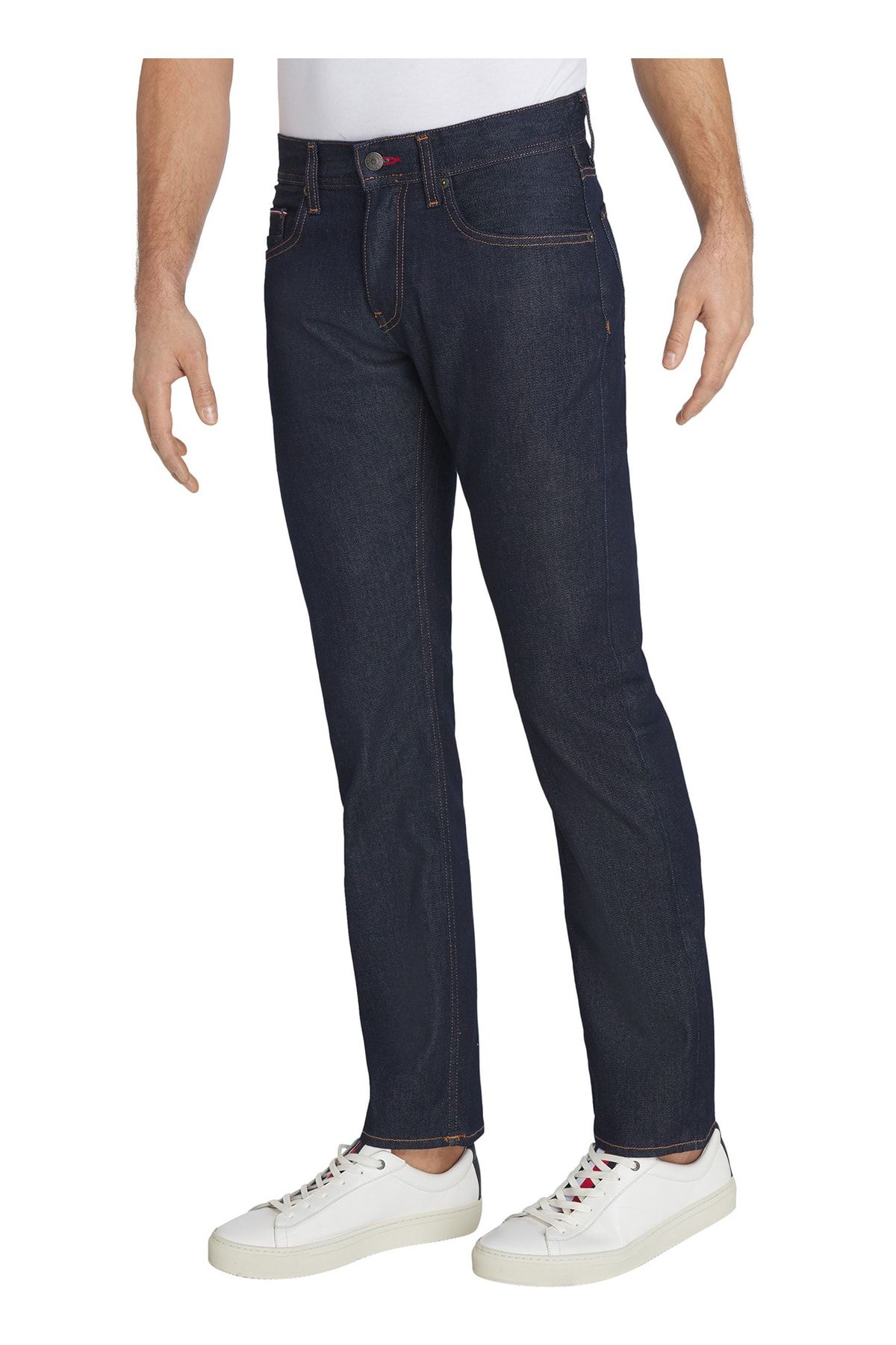 Tommy Hilfiger کمر معمولی شلوار جین مردانه ساق صاف آبی Mw0mw155781aw