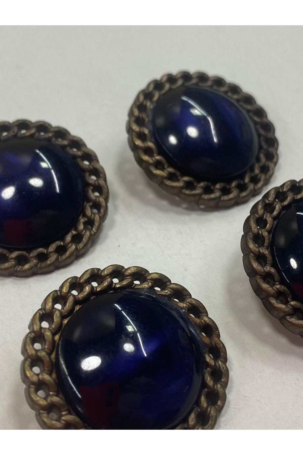 Vintega / Nostalgic Decorative Button 3 Cm Navy Blue