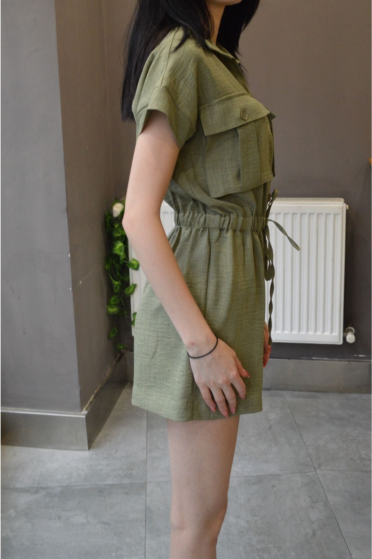 Express top green jumpsuit
