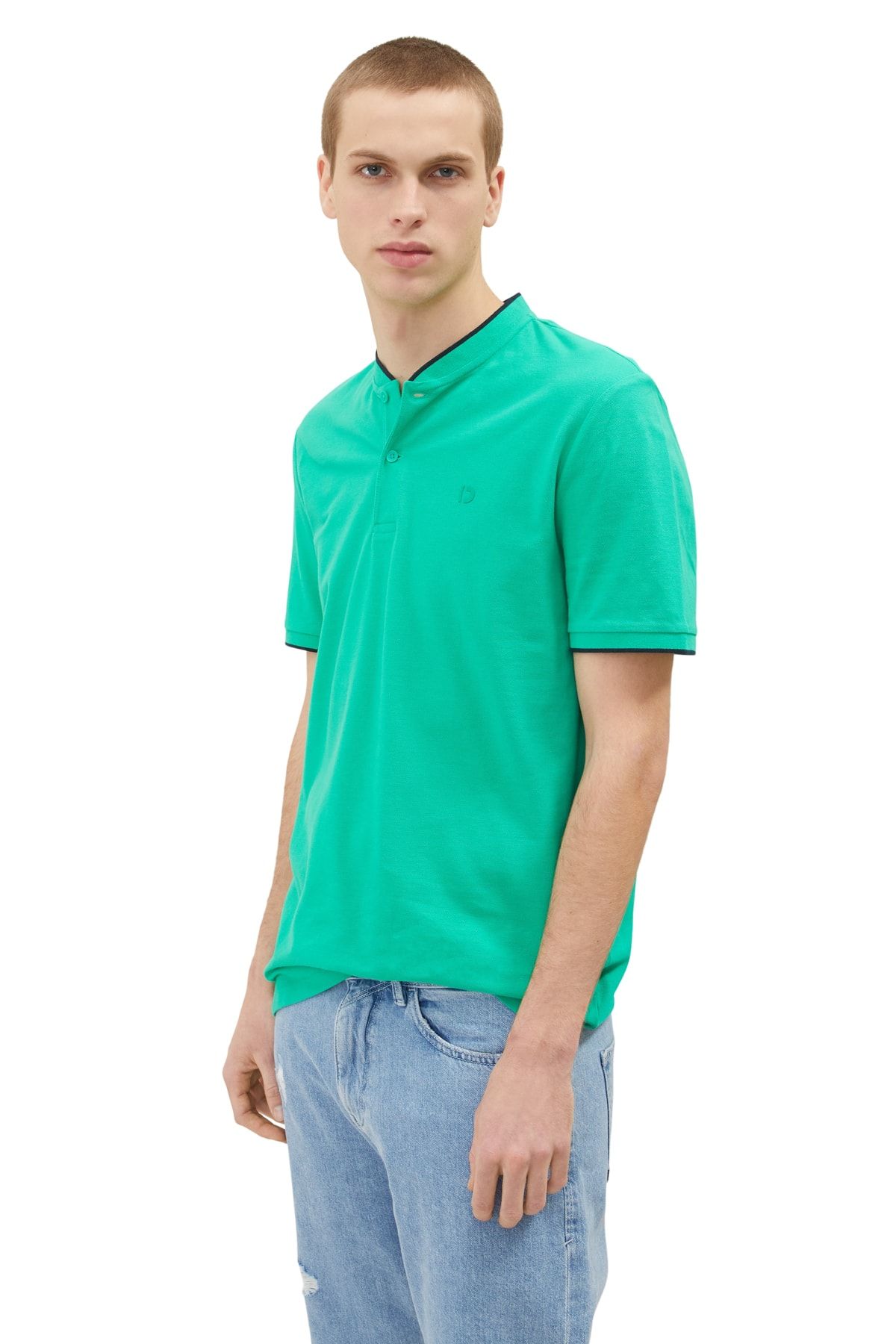 Tom Tailor Denim Poloshirt - Trendyol Fit Grün - Regular 