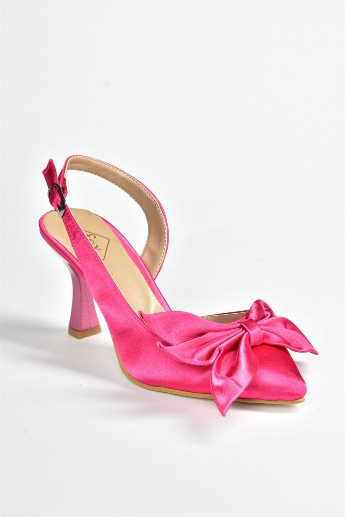 Hot pink satin shoes deals