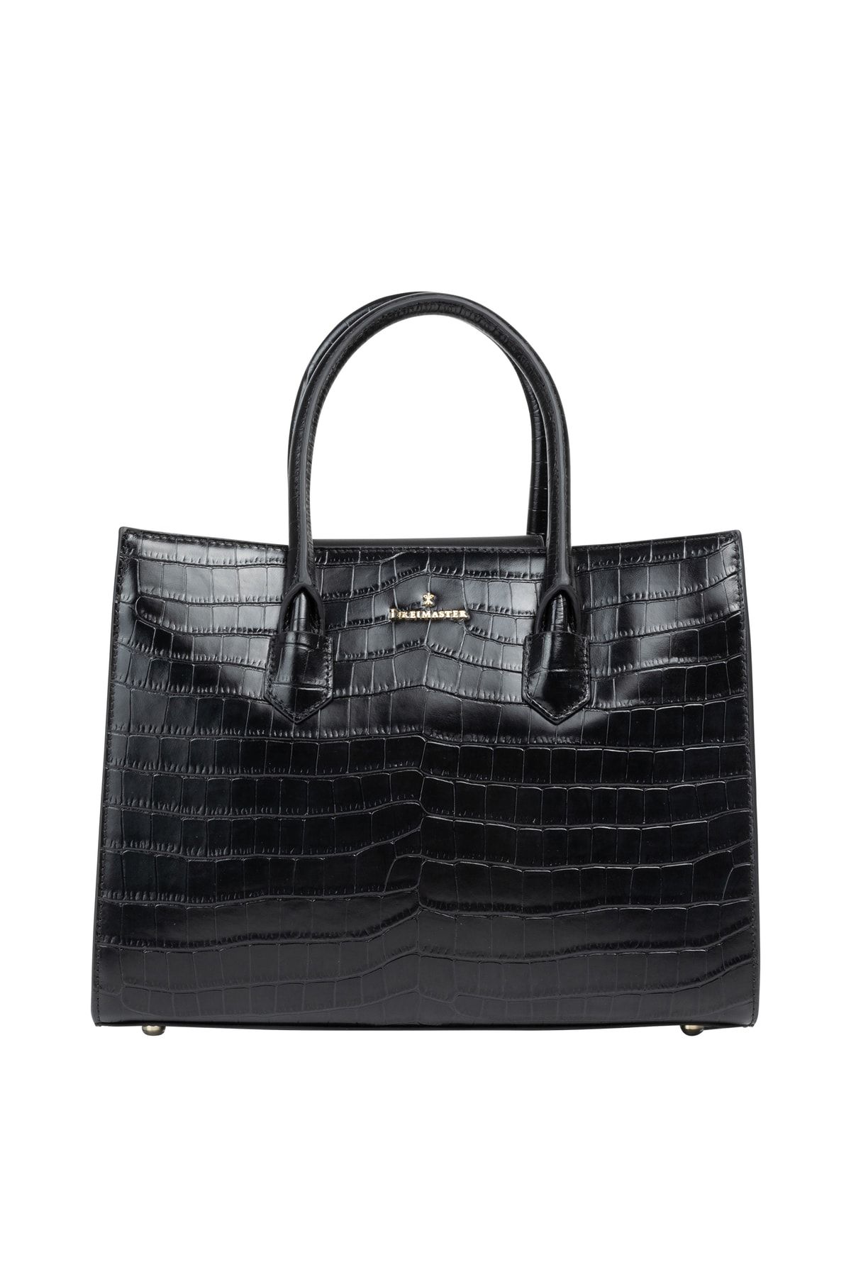 Dreimaster Handtasche Schwarz Unifarben