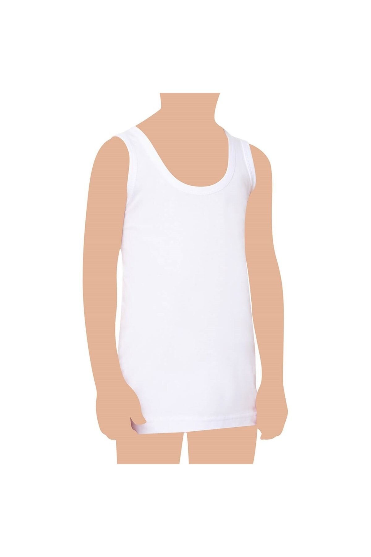 ÇamaşırcımShop-Tutku 6 Pack Rib 100% Cotton Boys' Tank Top 1