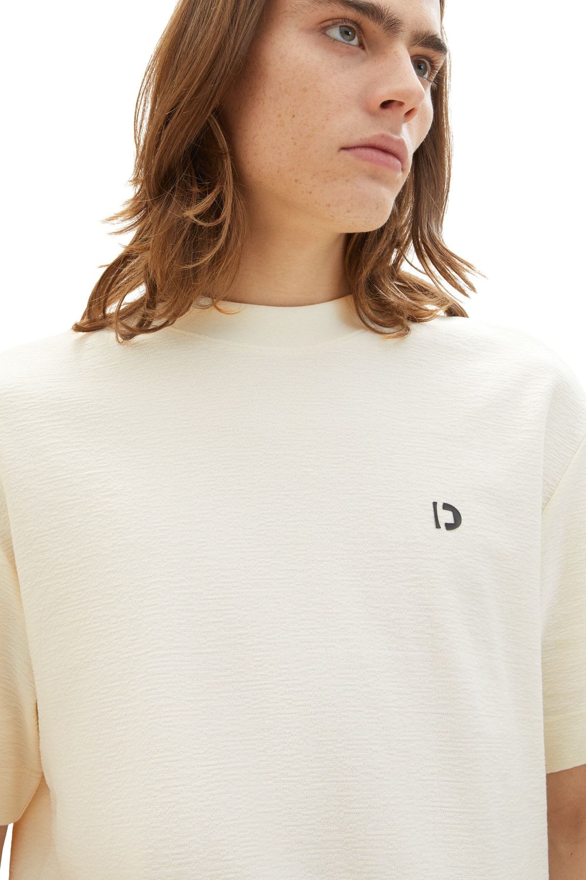 Tom Tailor - Denim Men\'s Wool White T-Shirt Trendyol