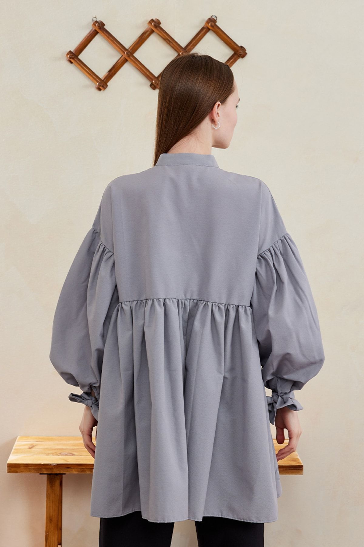 Ceylan Otantik-Buttoned Tied Robe Tunic 3