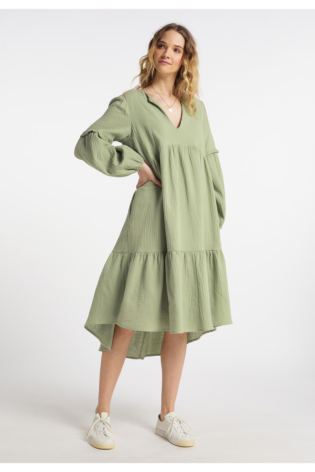 Dreimaster Kleid Grün Basic Fast ausverkauft