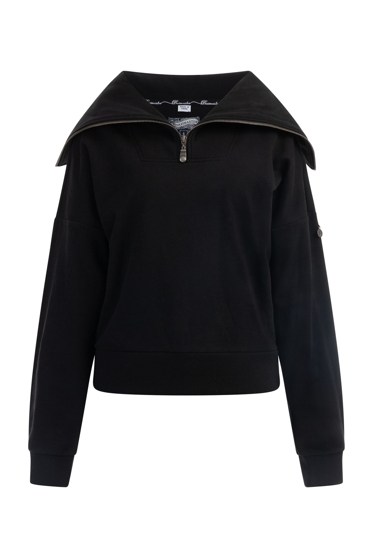 Dreimaster Sweatshirt Schwarz Relaxed Fit Fast ausverkauft
