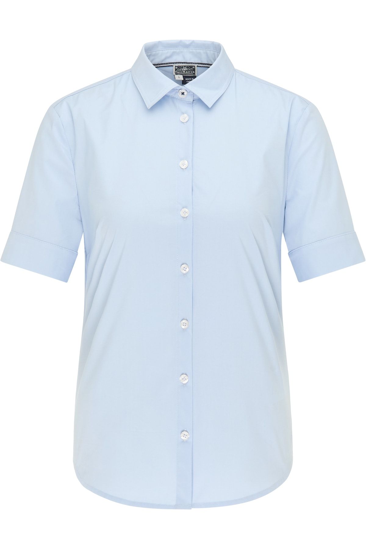 Dreimaster Bluse Blau Regular Fit Fast ausverkauft