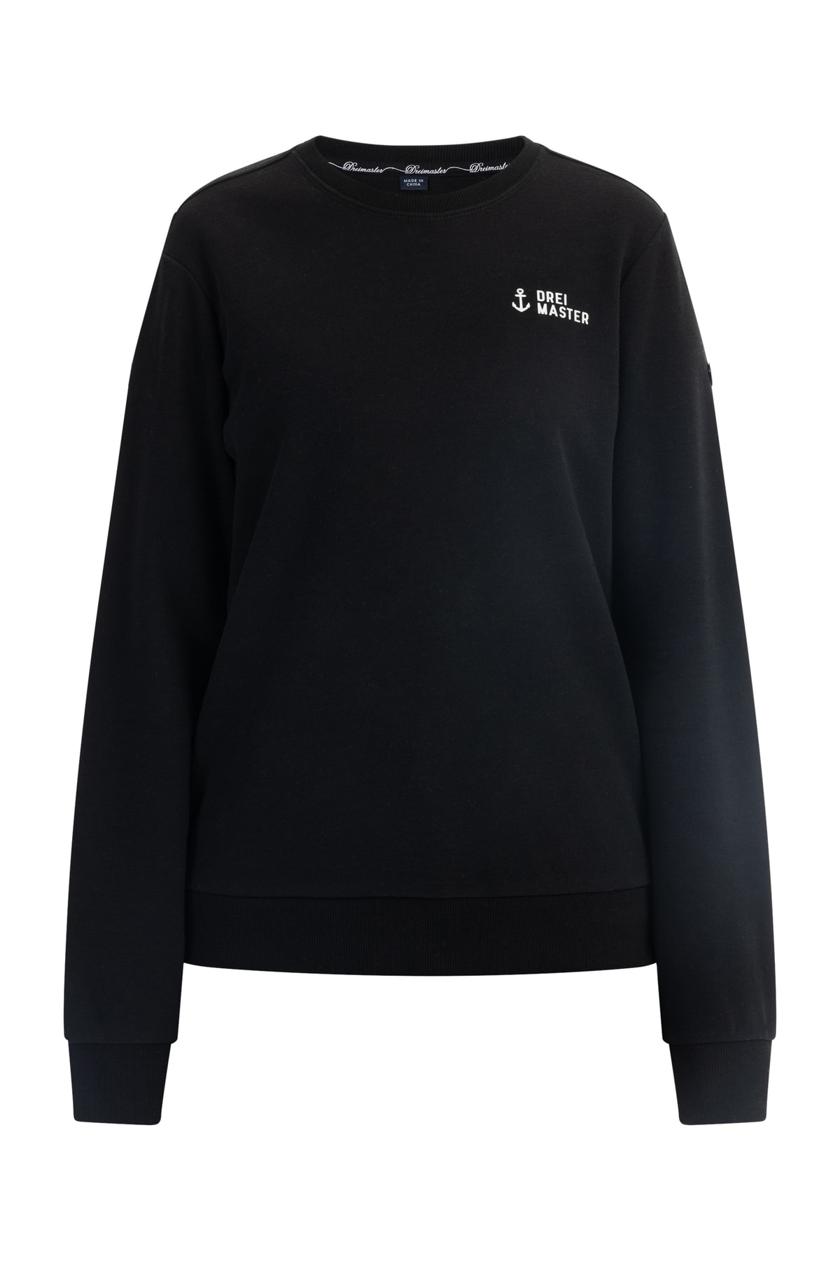 Dreimaster Sweatshirt Schwarz Regular Fit Fast ausverkauft